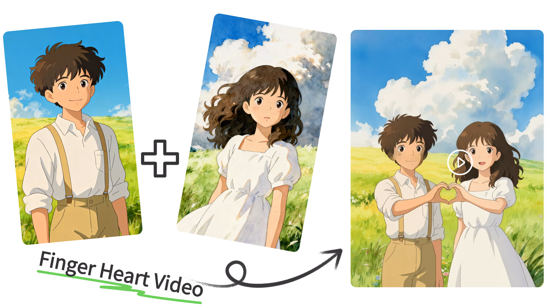 Finger heart one photo workflow