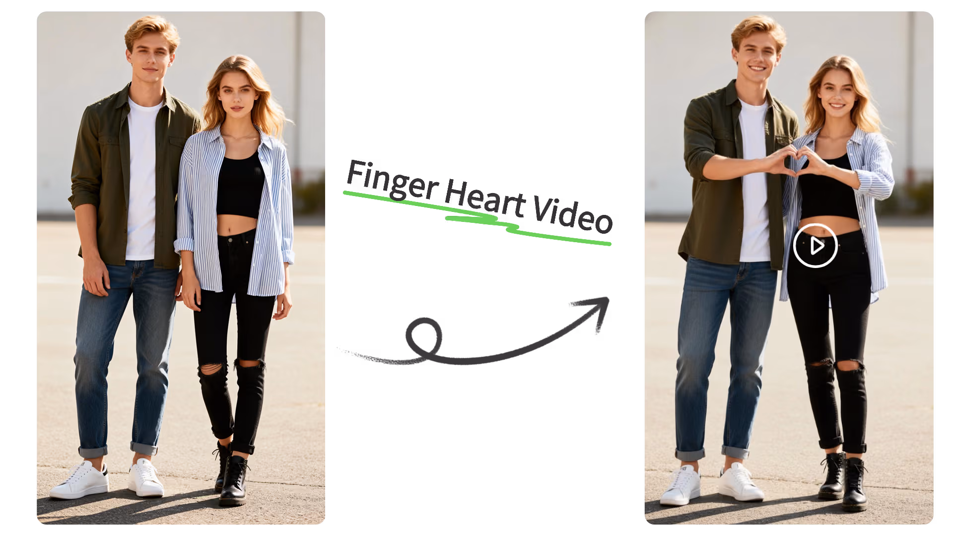 Finger heart smooth timing