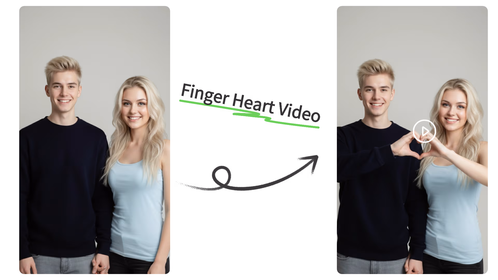 Finger heart clean rendering