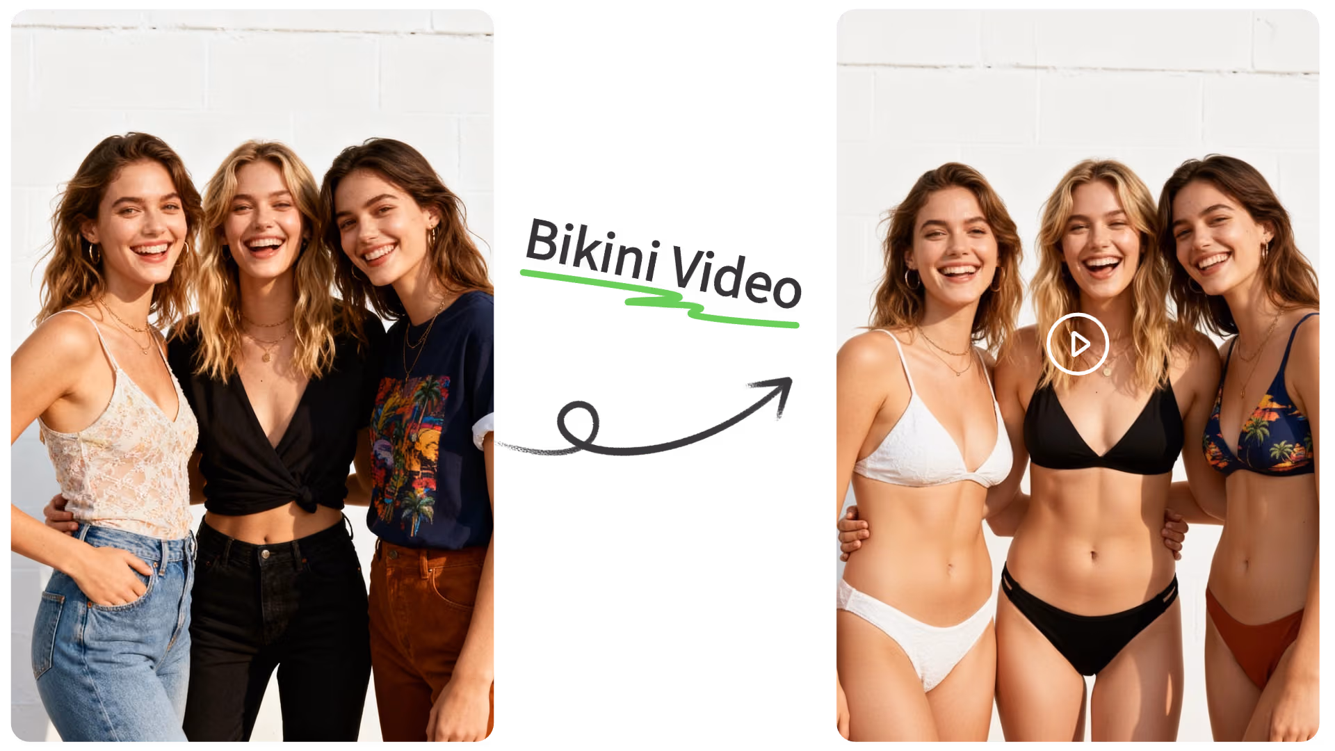 Group photo converted into bikini video results